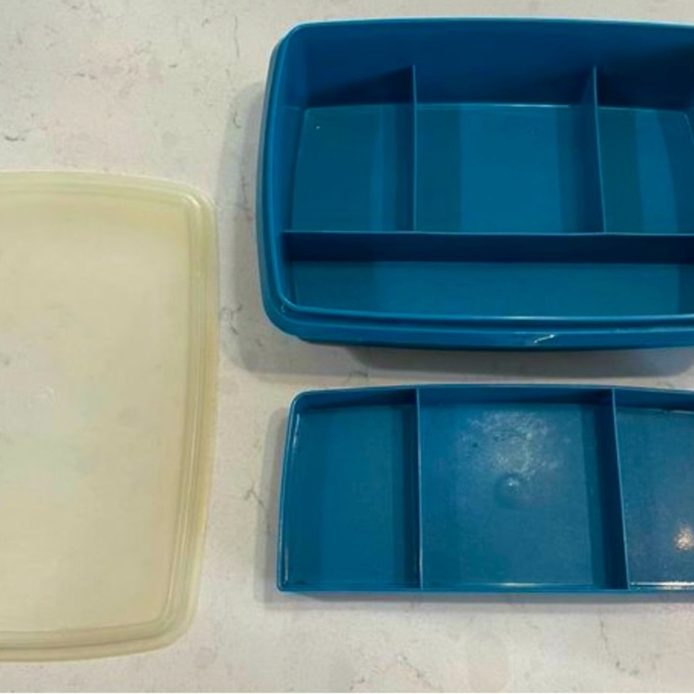 Tupperware Tuppercraft Stow-N-Go Box Organizer #767 Insert #768